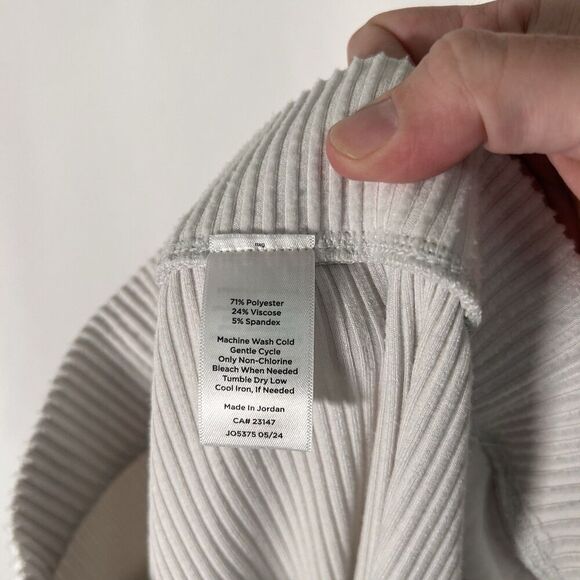 Haven Well Within Joggers Women's Small White Pull On Pockets Drawstring Ribbed - Picture 10 of 10